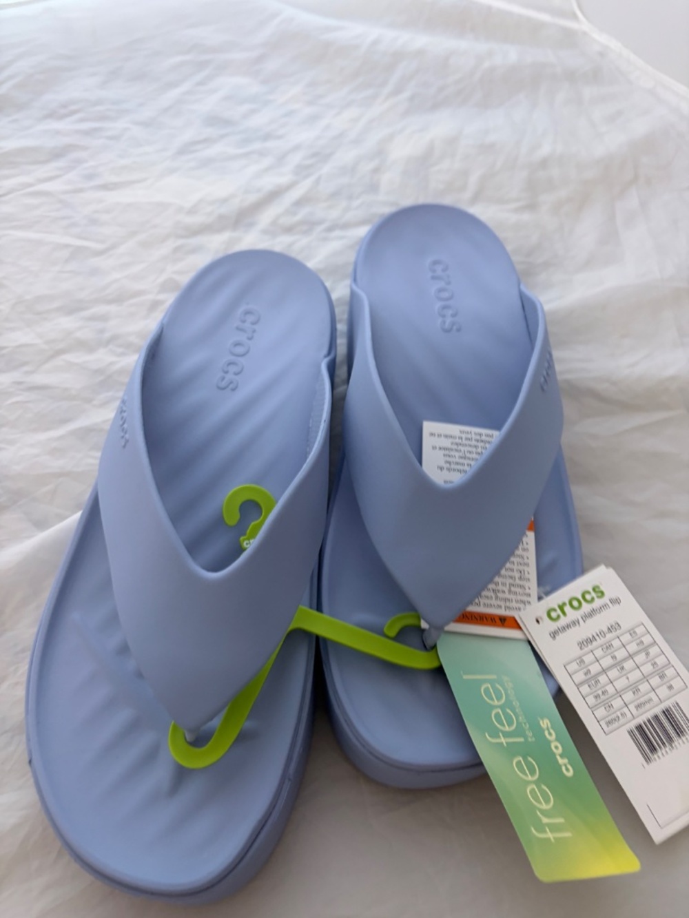 Croc's End of Summer Women's Getaway Platform Flip Blue Haze  Size 9 NWT